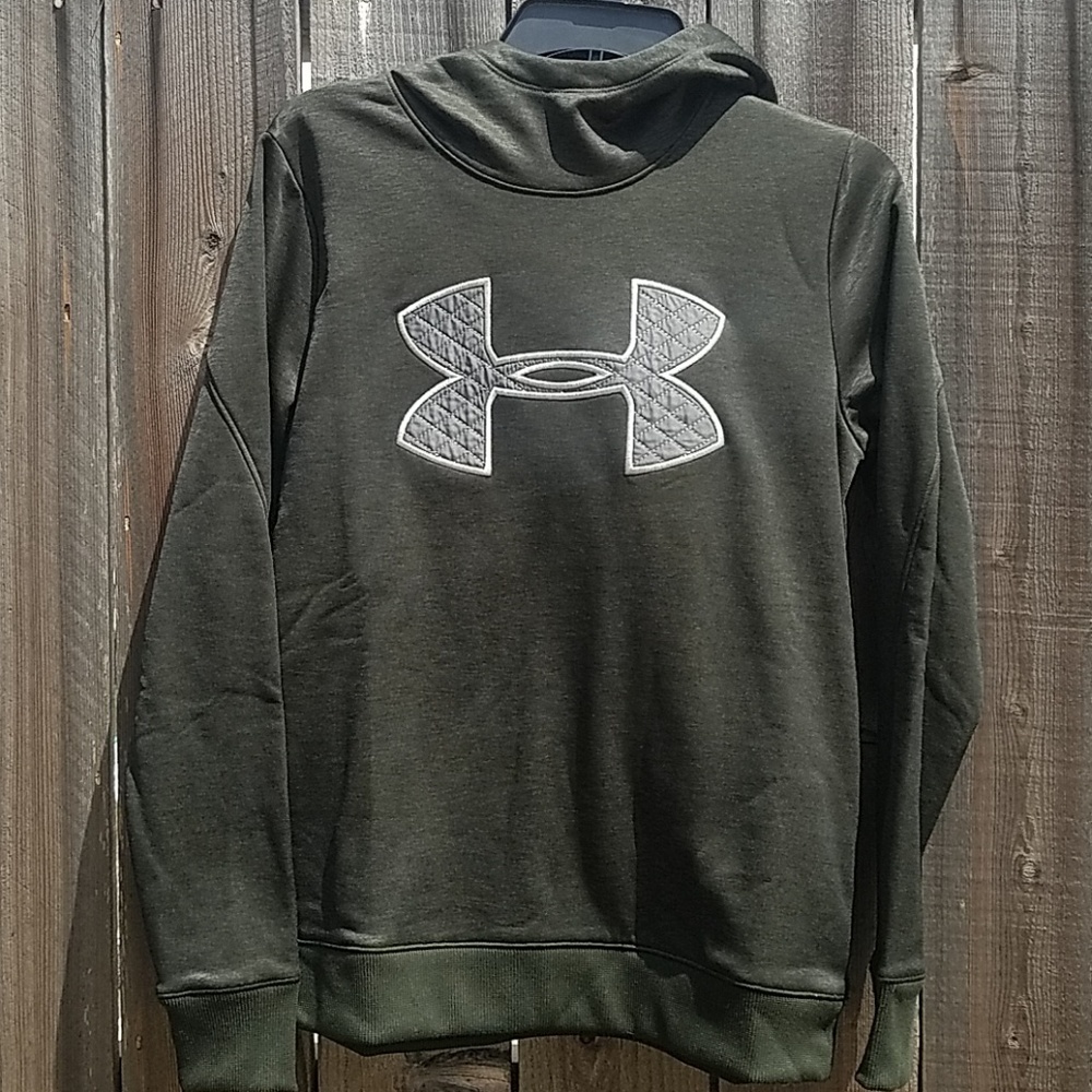 NWT Dark Green Under Armour hoodie - Picture 3 of 7